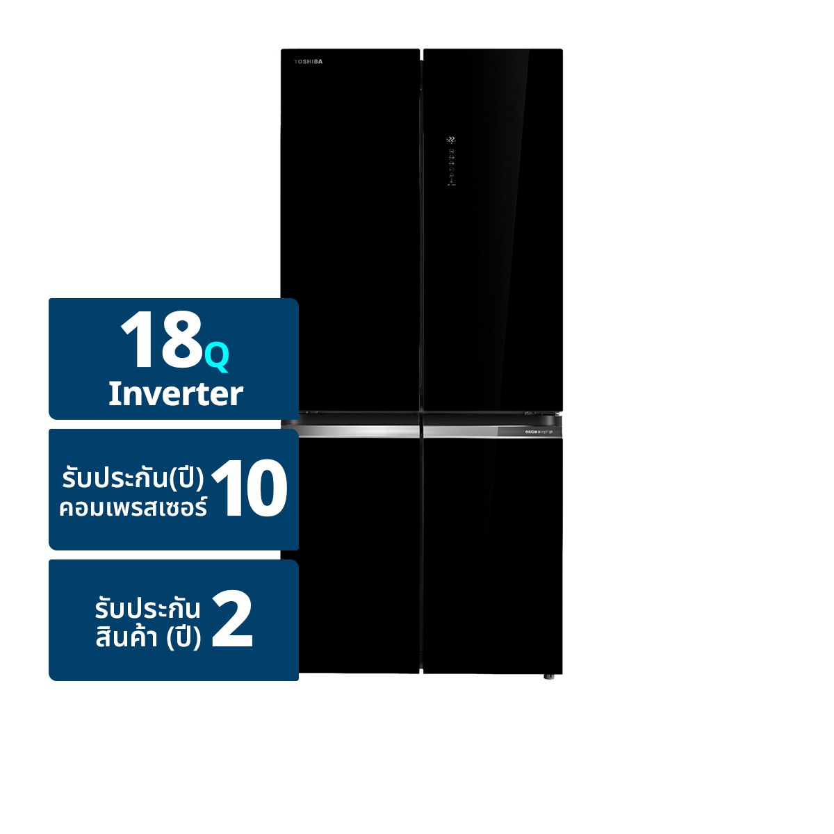 TOSHIBA 4-Door Refrigerator 18 cu.ft. Model GR-RF665WIA-PGTH(22) Color Black