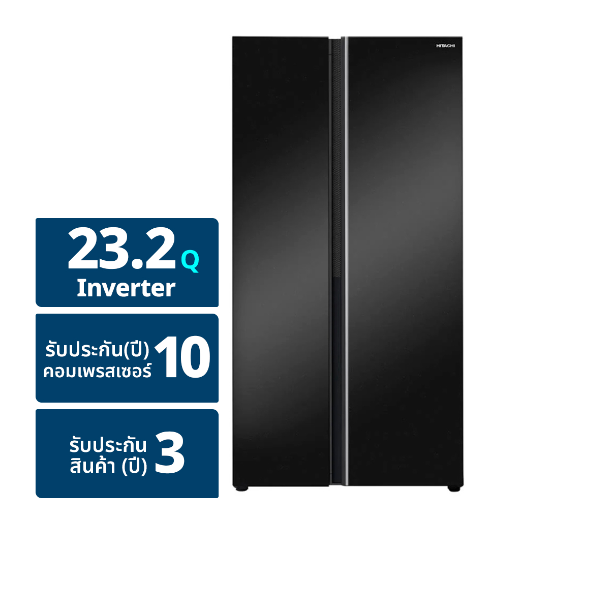 HITACHI Side By Side Fridge Model. HRSN9713ESUTH 23.2Q Midnight Shine Color