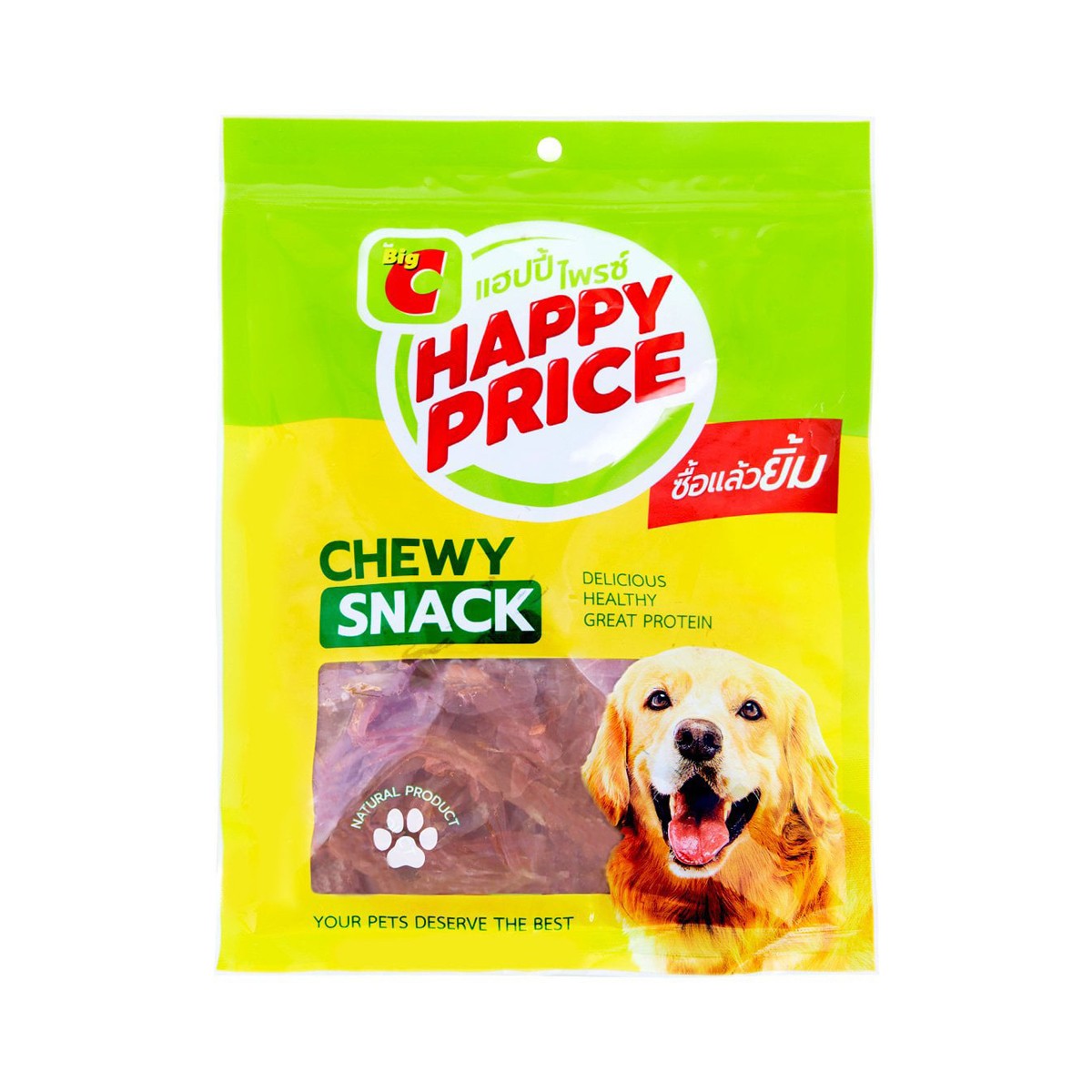 BIG C HAPPY PRICE Dog Treat Chicken Fillet Jerky Slice 250 g.