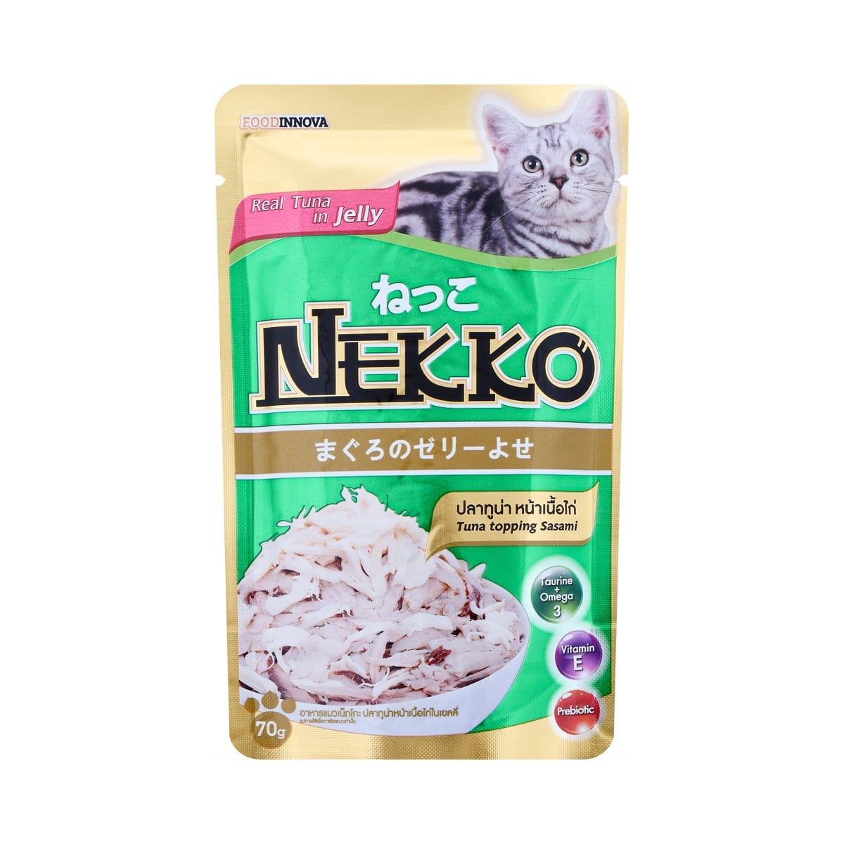 Neko Cat Food Tuna Topping Sasami in Jelly Size 70 g.