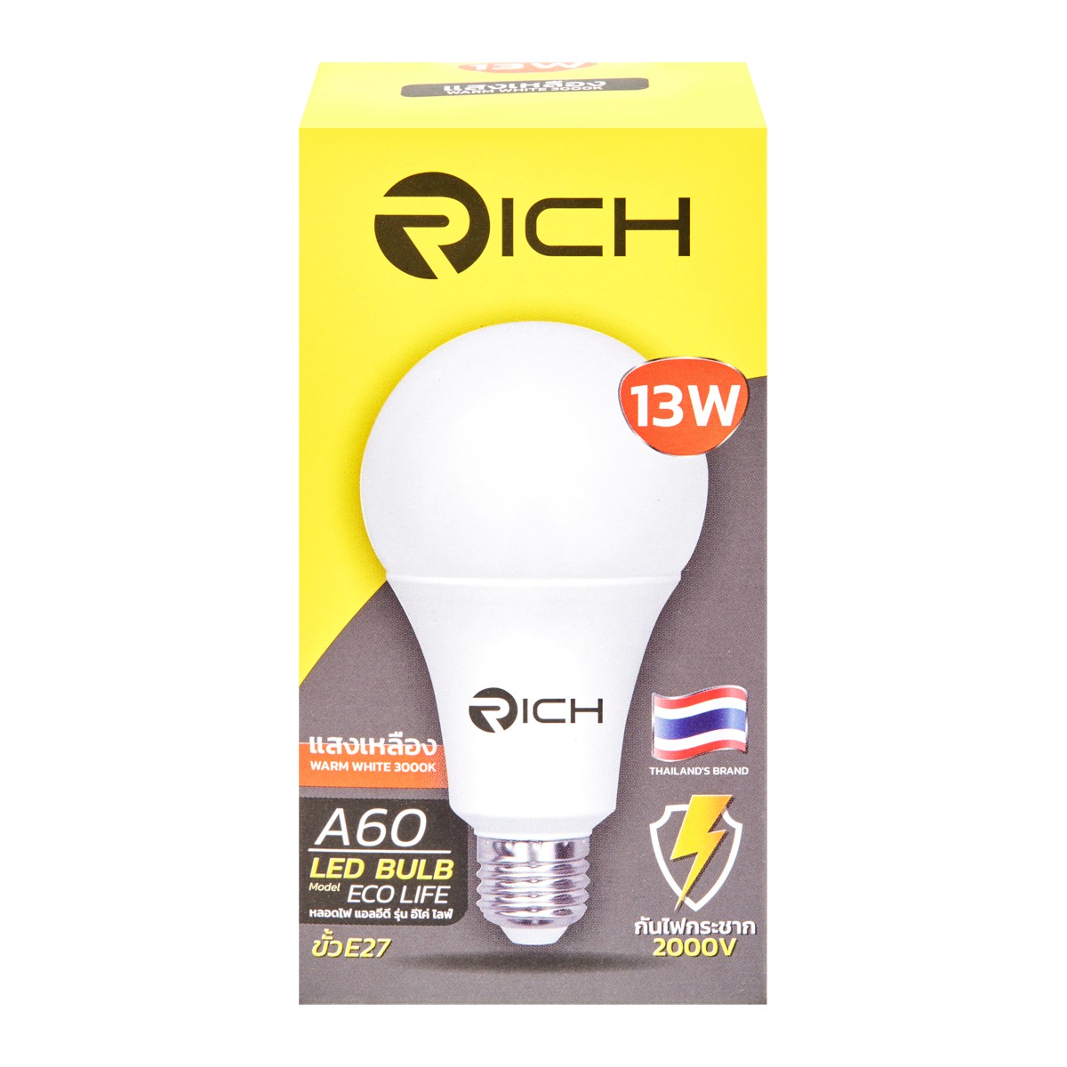 RICH LED Bulb Model Eco Life 13W Warm White 3000K