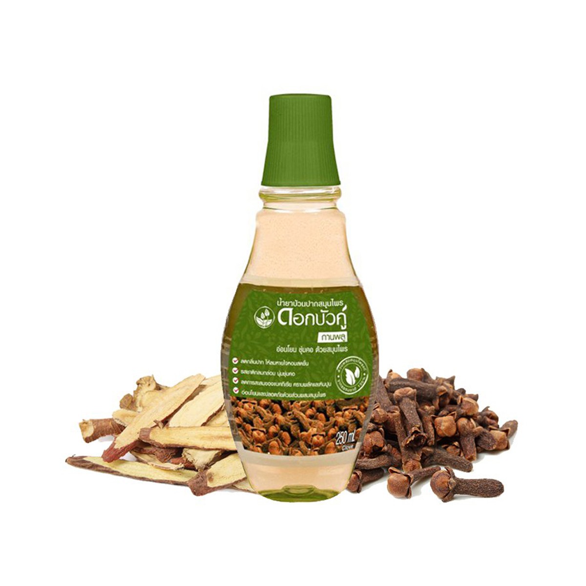 DOKBUAKU Herbal Mouthwash Clove 250 ml.
