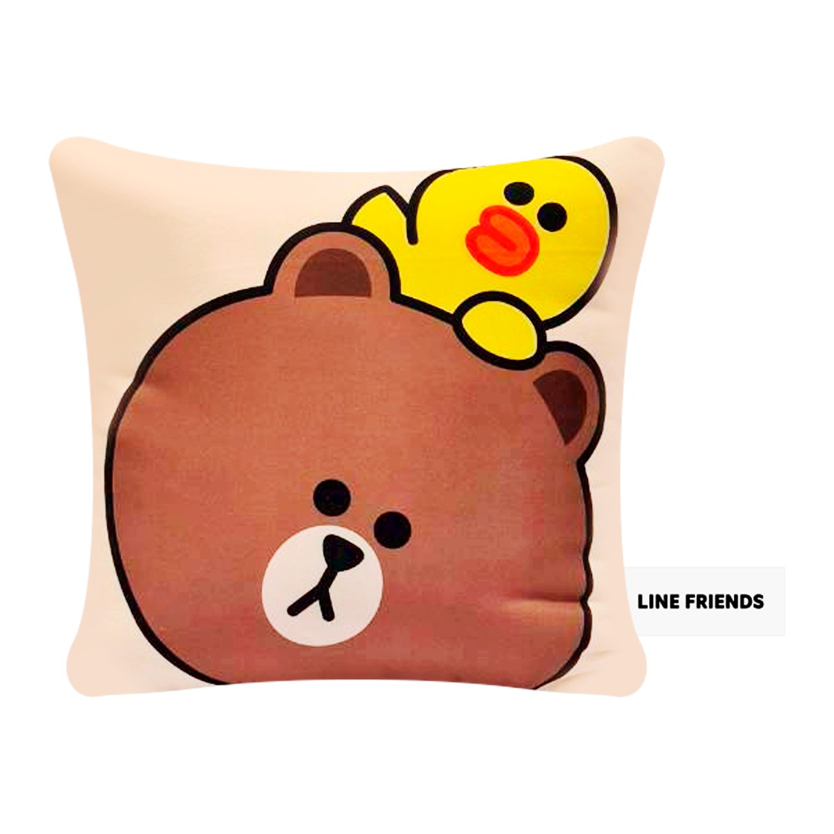 LINE FRIENDS Blanket Pillow Brown Color