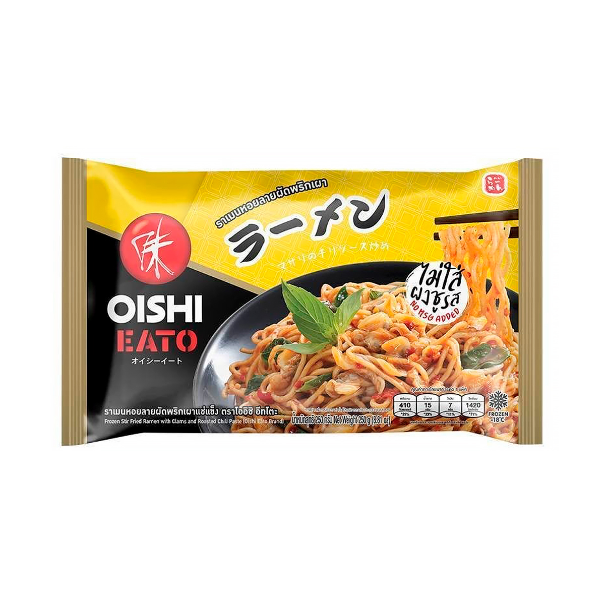 OISHI Eato Stir Fried Ramen with Clams and Roasted Chilli Paste 250 g.