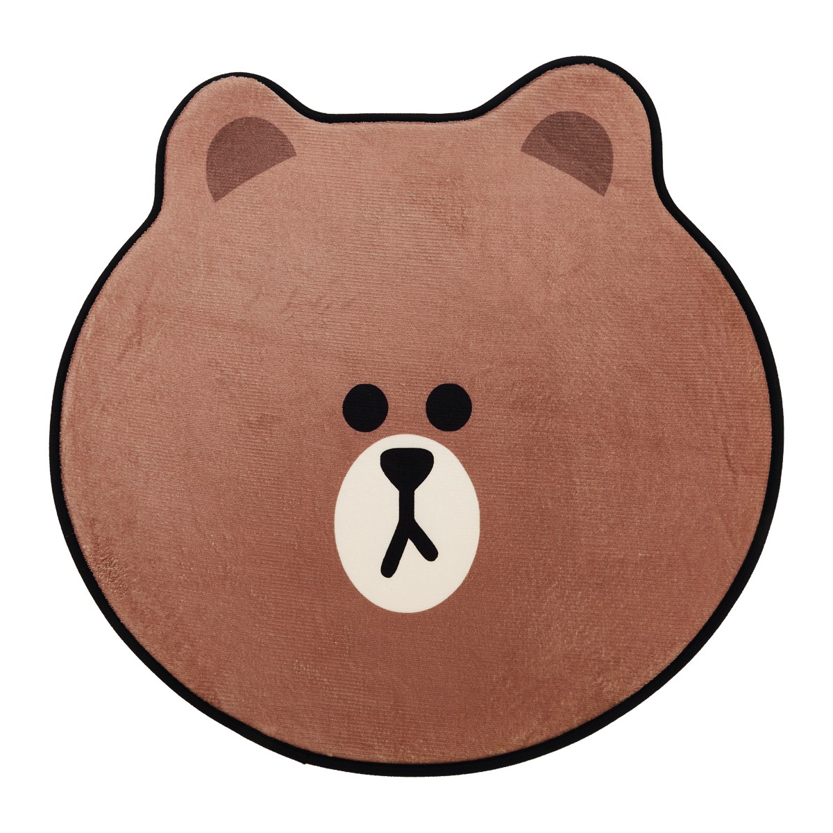 LINE FRIENDS Carpet Brown Di-Cut Size 59 x 62 cm.