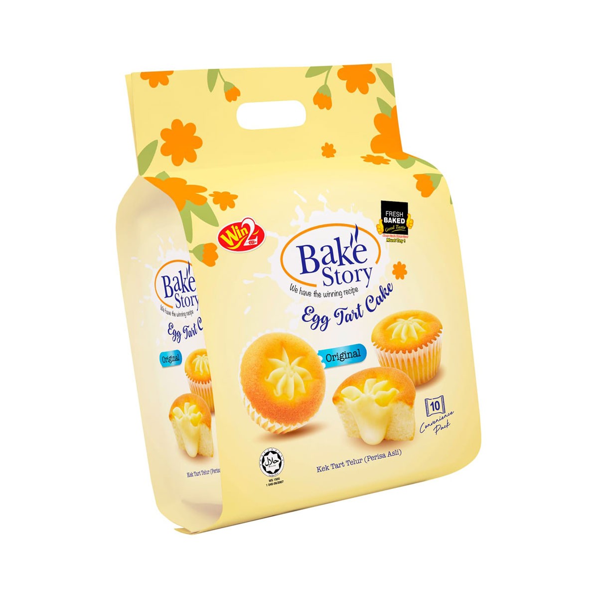 WIN2 Bake Story Egg Tart Cake Original Flavour 250 g.