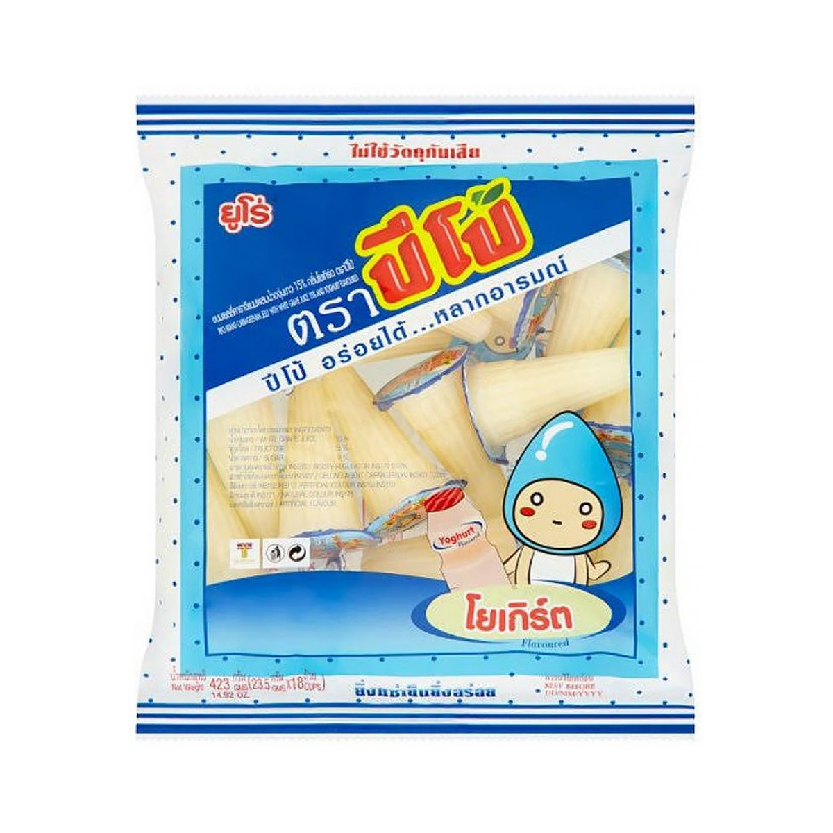 PIPO Carrageenan Jelly with 15% Grape Juice and Yoghurt Flavour 23.5g x 18 Cups