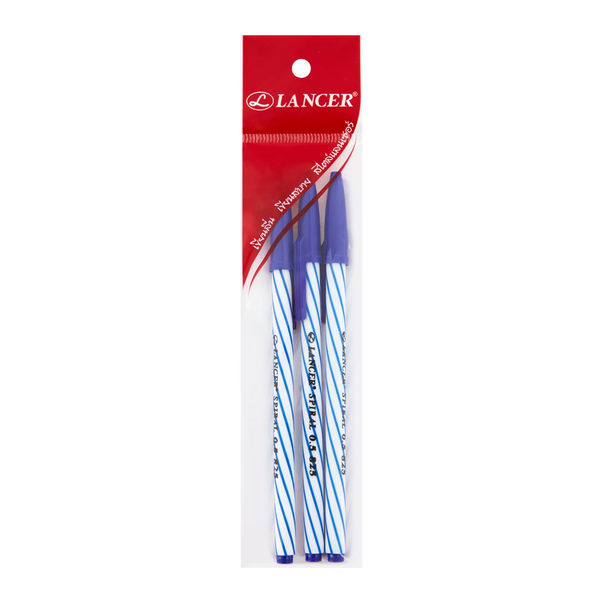 LANCER Spiral Ballpoint Pen 825 0.5 mm. Pack 3