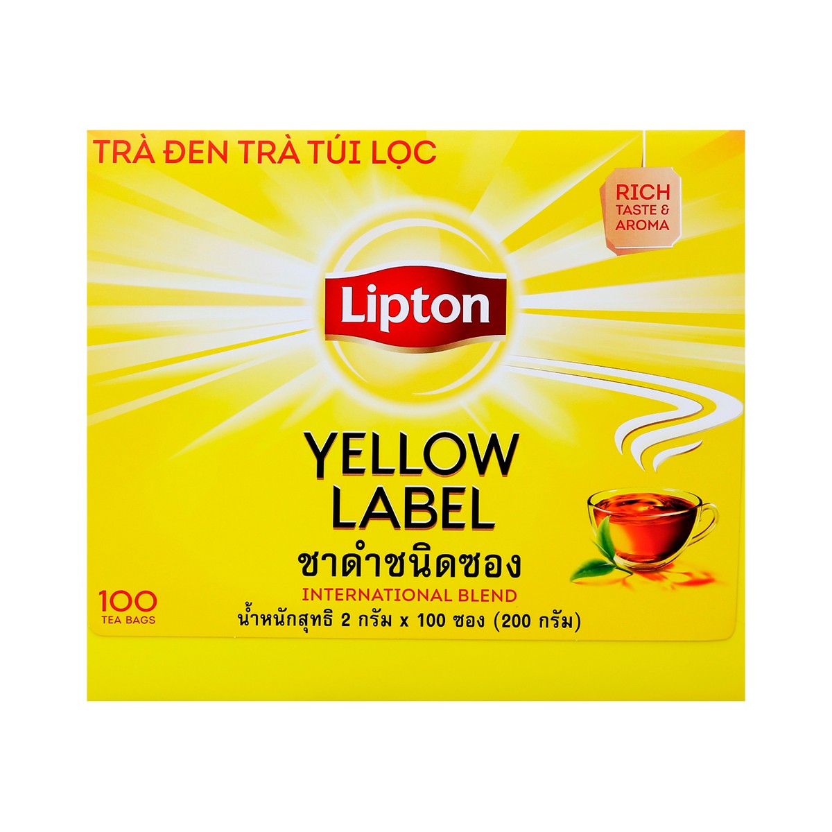LIPTON Black Tea Pack 100 Sachets