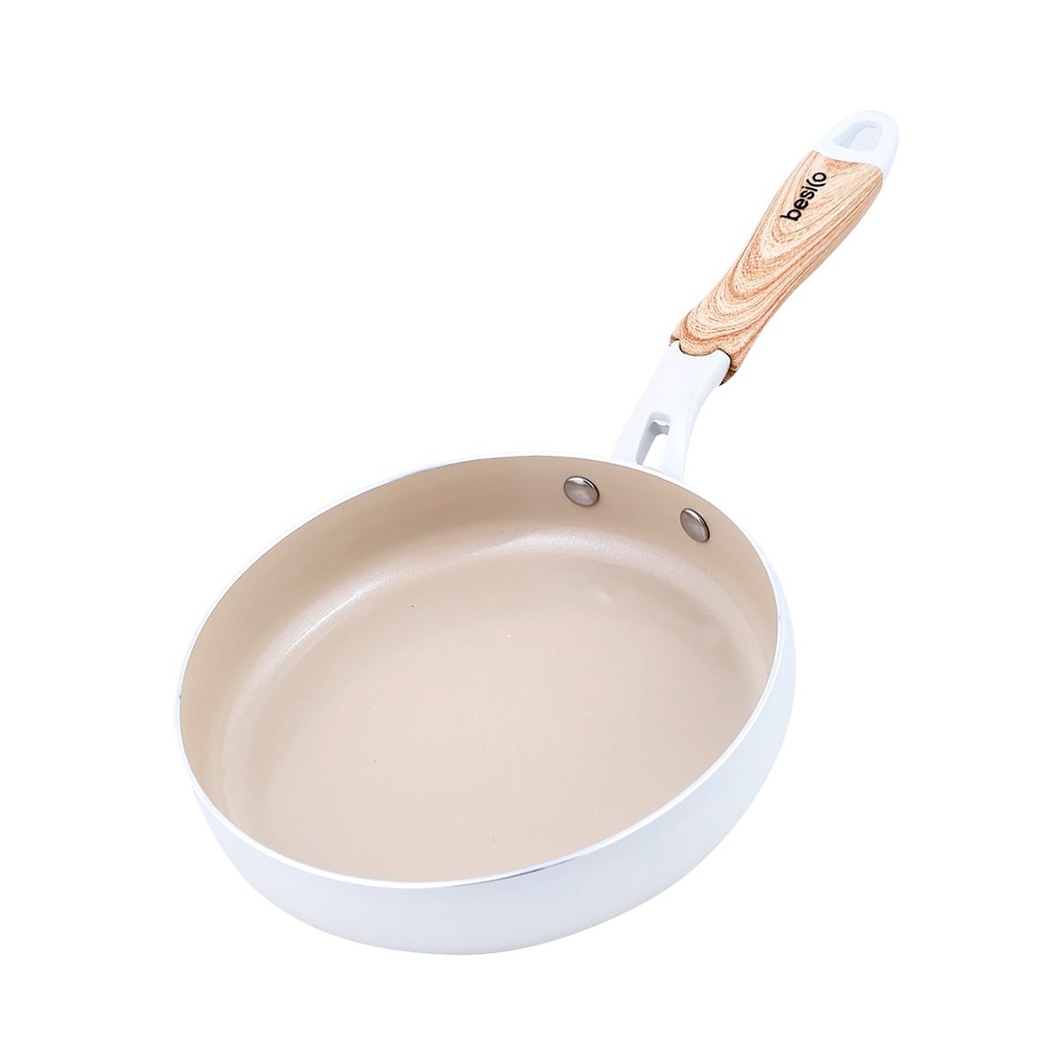 BESICO Ceramic Coated Aluminum Pan Model.T133AK-0118 Pan Size 18 cm. Cream color