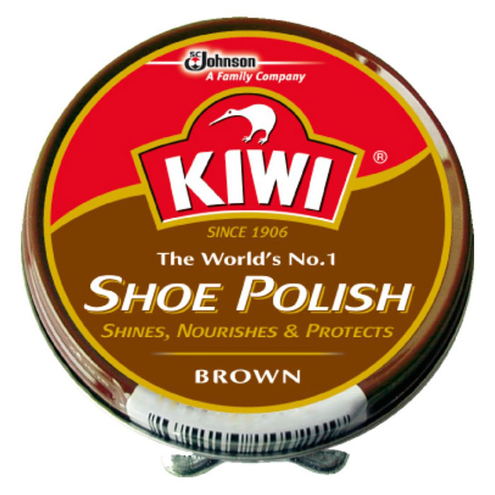 KIWI Shoe Polish Brown Color 100 ml.
