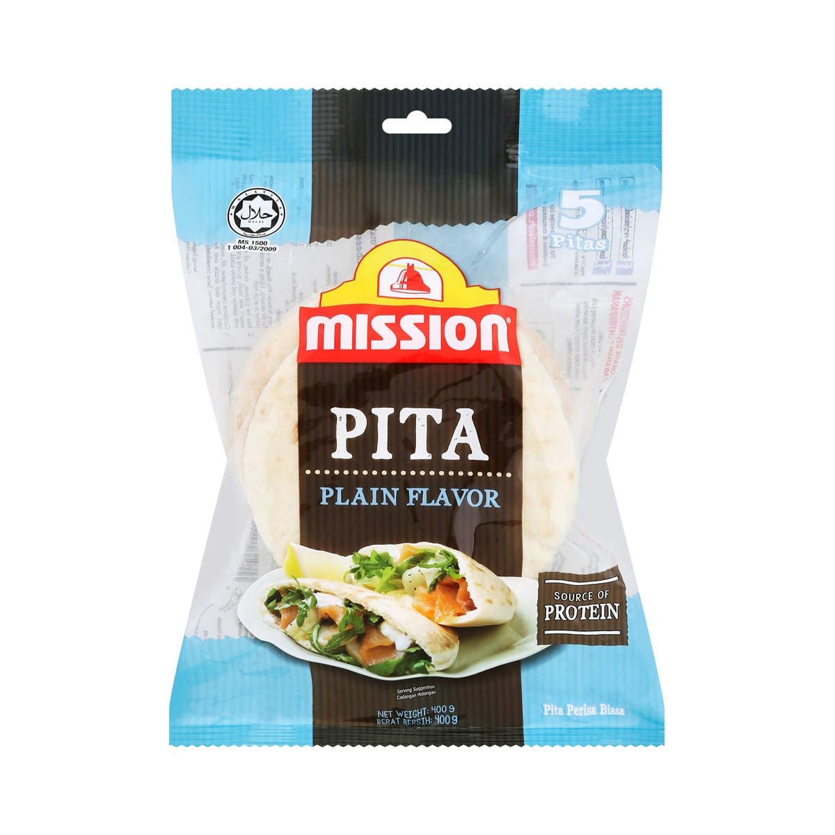 MISSION Pita Wrap Dough Pack 400G