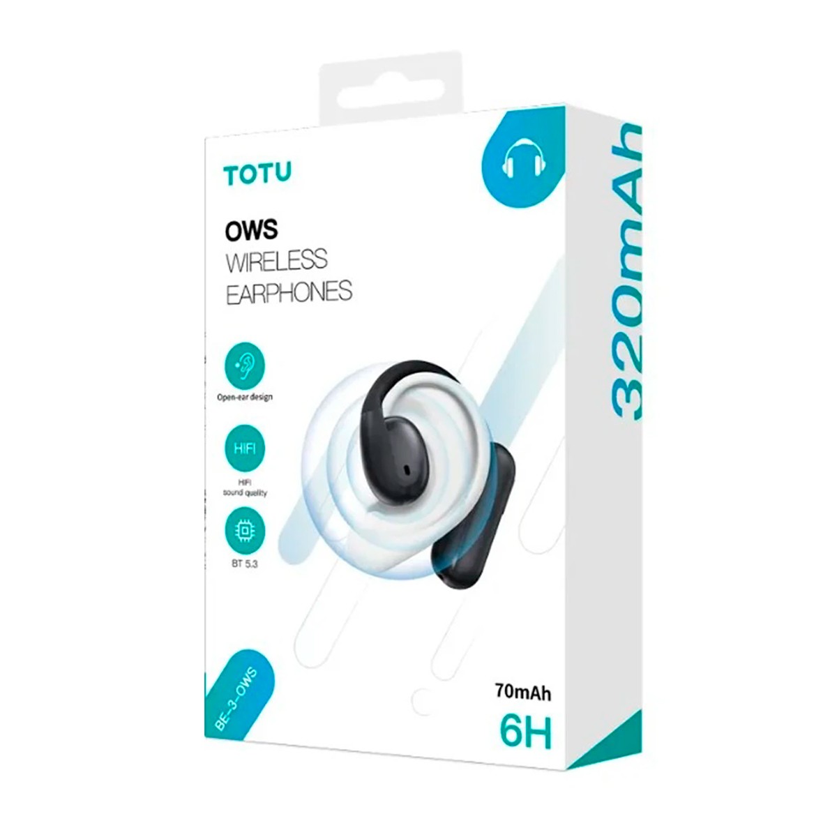 TOTU OWS Wireless Earphones Model. BE-3-OWS Assorted Colour