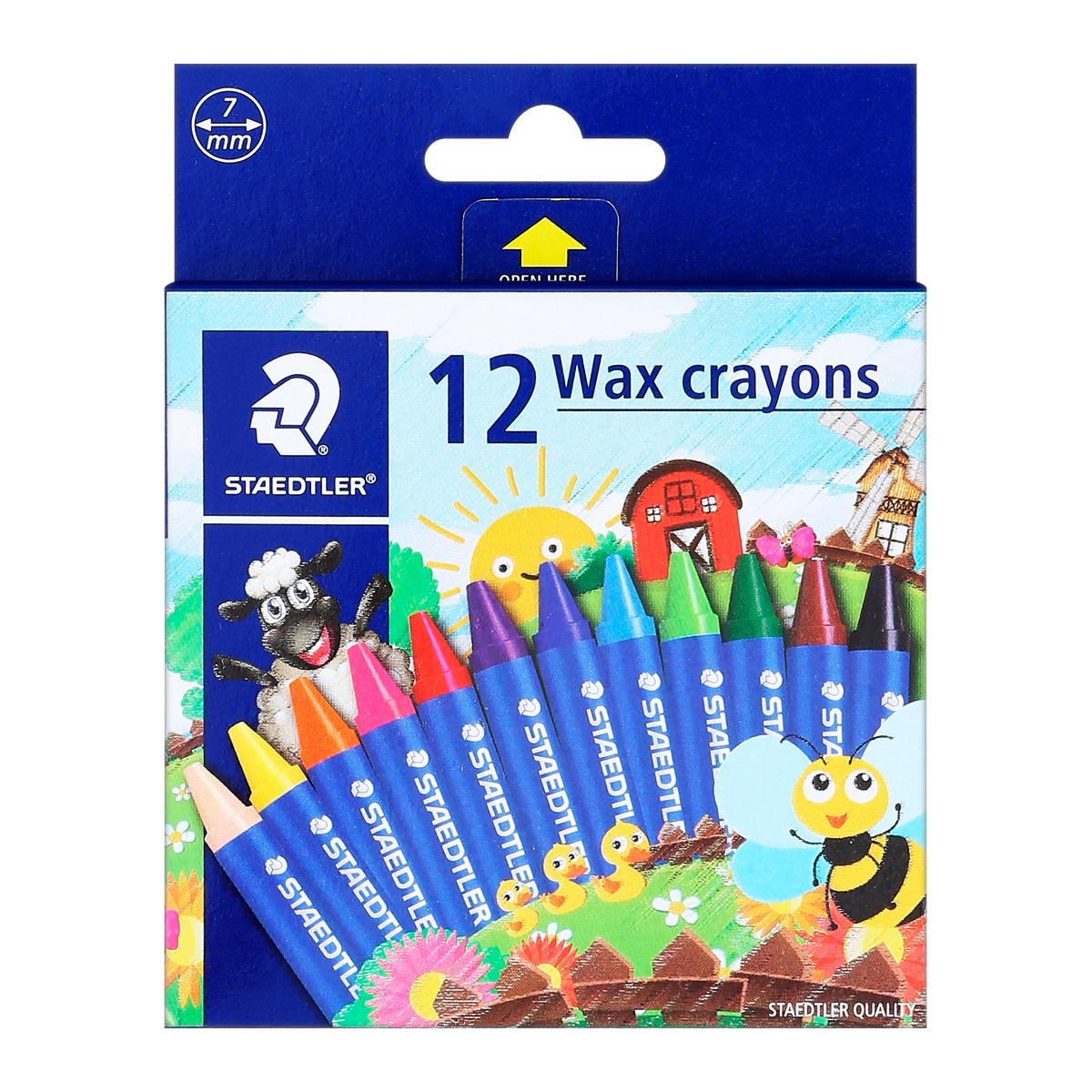 STAEDTLER 12-Color Wax Crayons