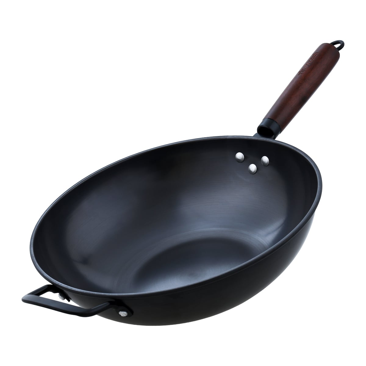 AMERCOOK Iron Wok 32 cm. Black Color