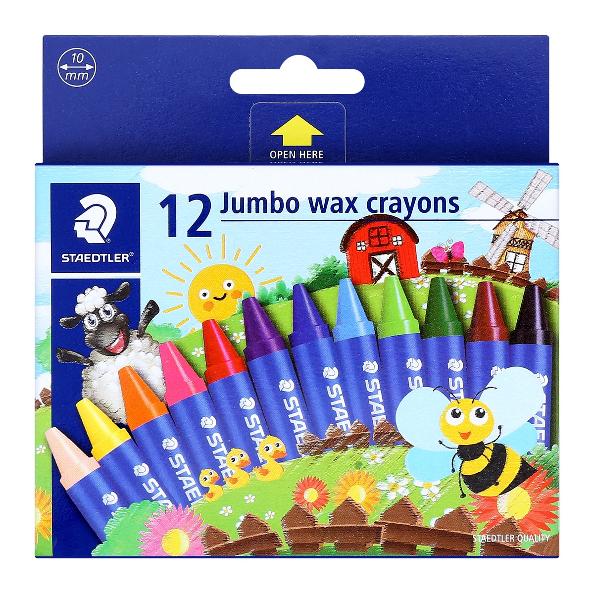STAEDTLER Jumbo Wax Crayon 12 Colors