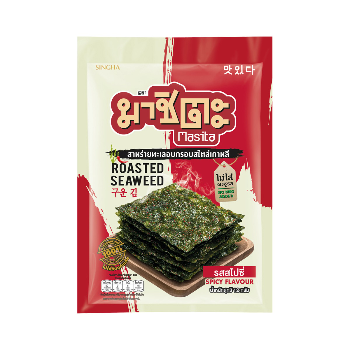 MASITA CRISPY SEAWEED KOREAN STYLE Spicy 12 g.