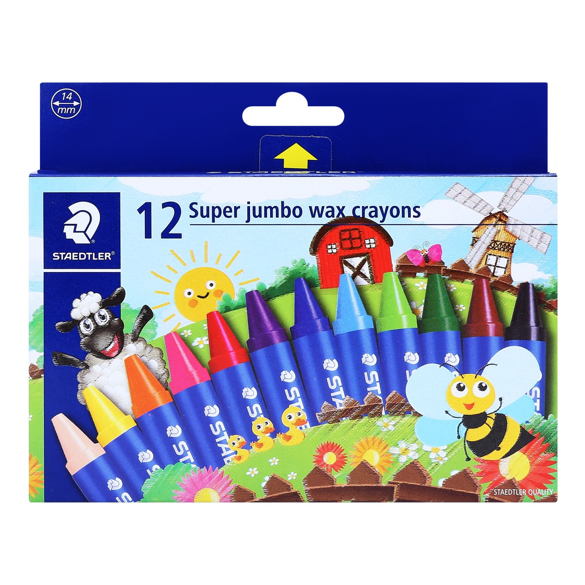 STAEDTLER Super Jumbo Wax Crayon 12 Color