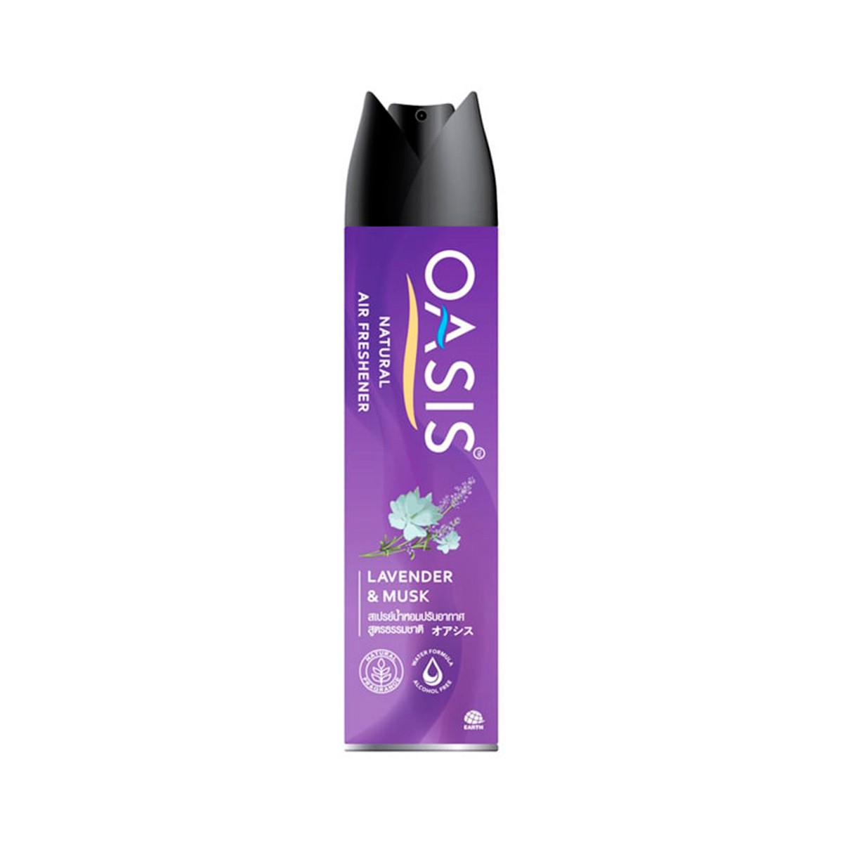 OASIS Natural Gel Air Freshener Spray Lavender & Musk Scent 320 g.