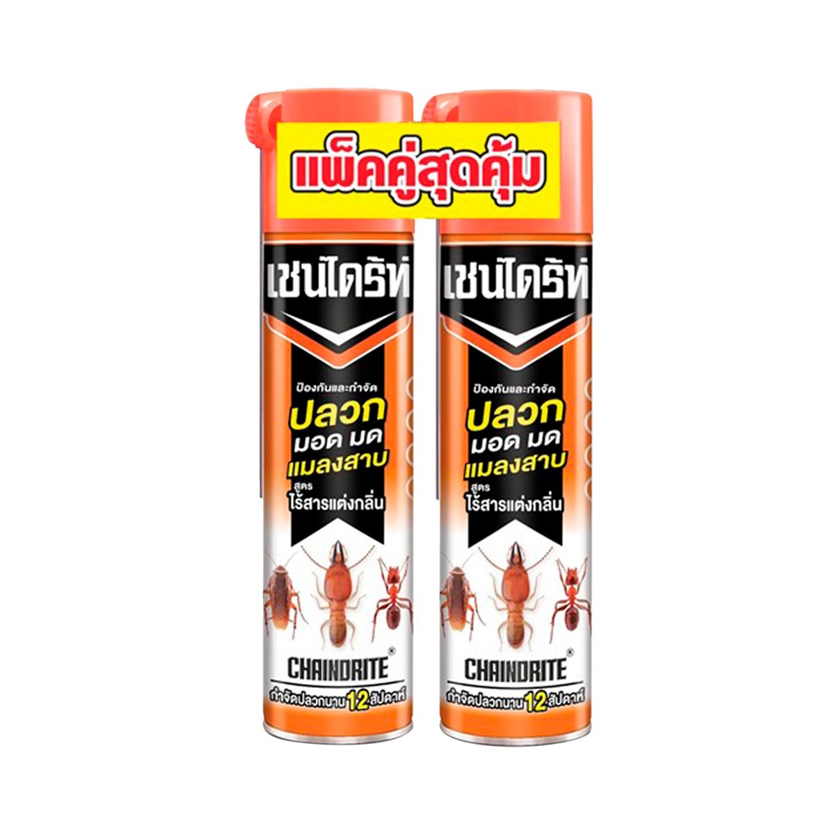 CHAINDRITE 3 Unscented Crawling Insect Killer Spray 600 ml. Pack 2