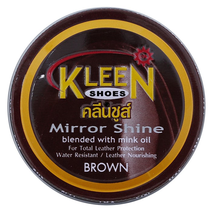 KLEEN SHOES Mirror Shine Shoe Polish Brown 60 ml.