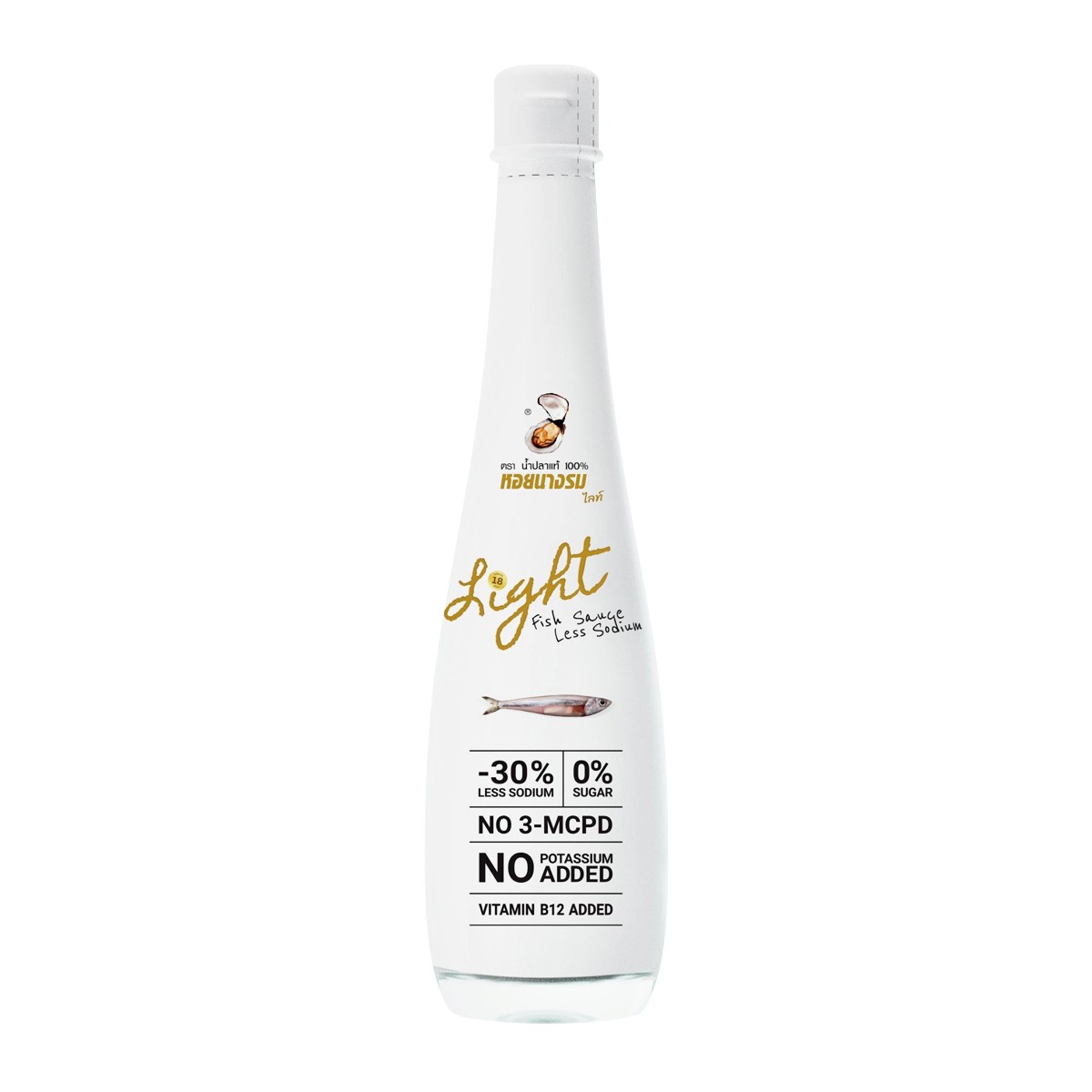 หอยนางรม ไลท์ น้ำปลาแท้ สูตรลดโซเดียม 30% 300 มล.
