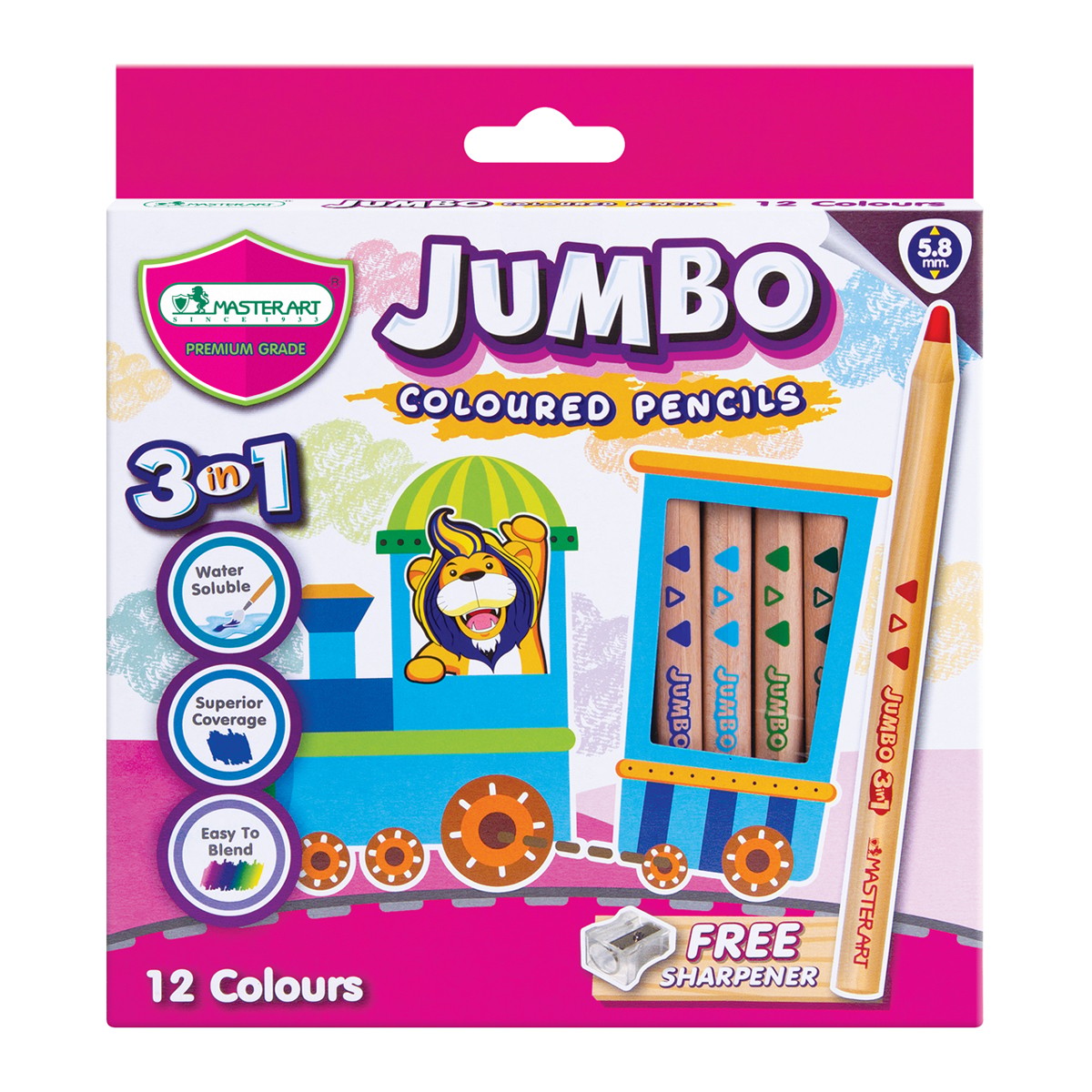 MASTER ART Jumbo Coloured Pencils 12 Colours