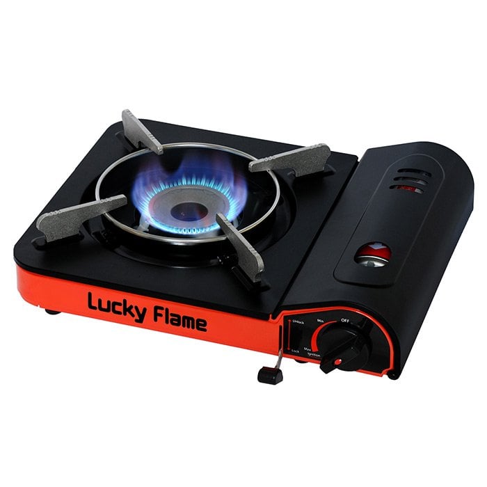 LUCKY FLAME Portable Gas Stove Model LF-90P Black/Red Color