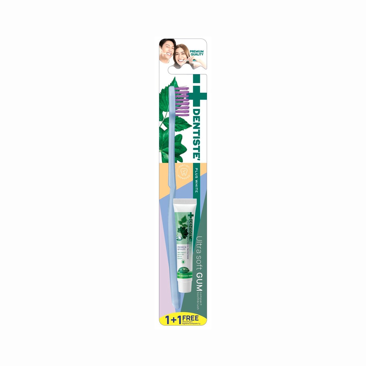 DENTISTE Ultra Soft Gum Compact Toothbrush (Assorted Colors, No Selection) + Toothpaste 5 g.