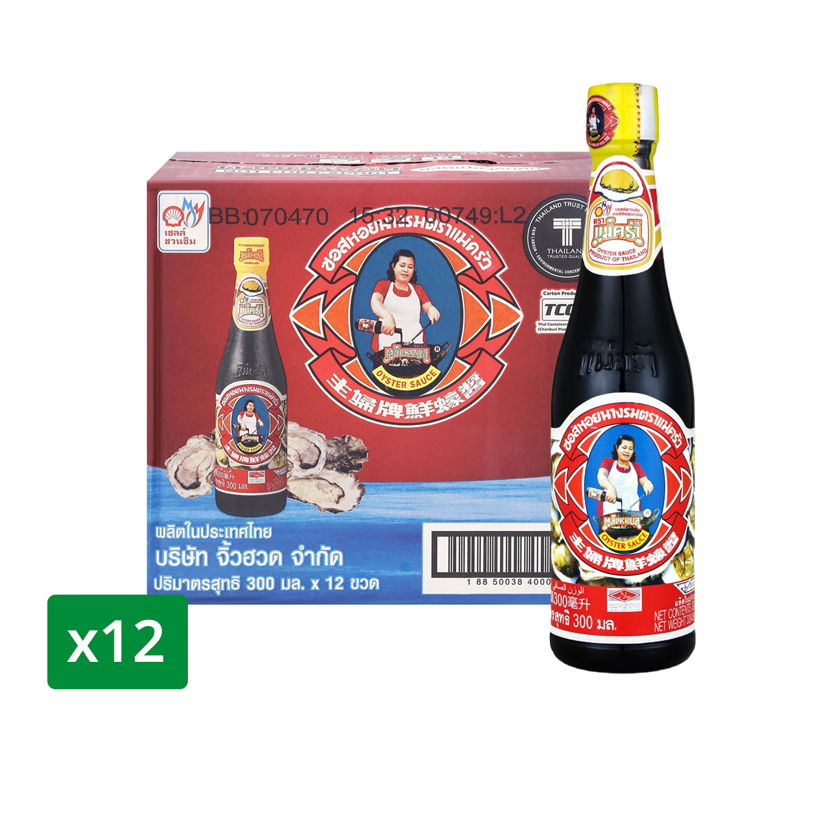 MAEKRUA Oyster Sauce 300 ml. x 12 Units