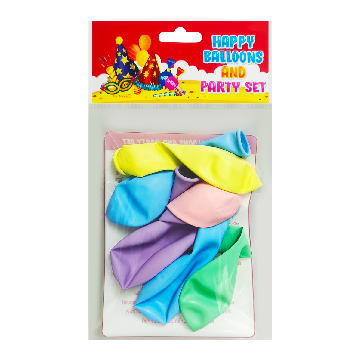 MTR GROUP Pastel Balloons 10 in. x 6 Piece Assorted Color