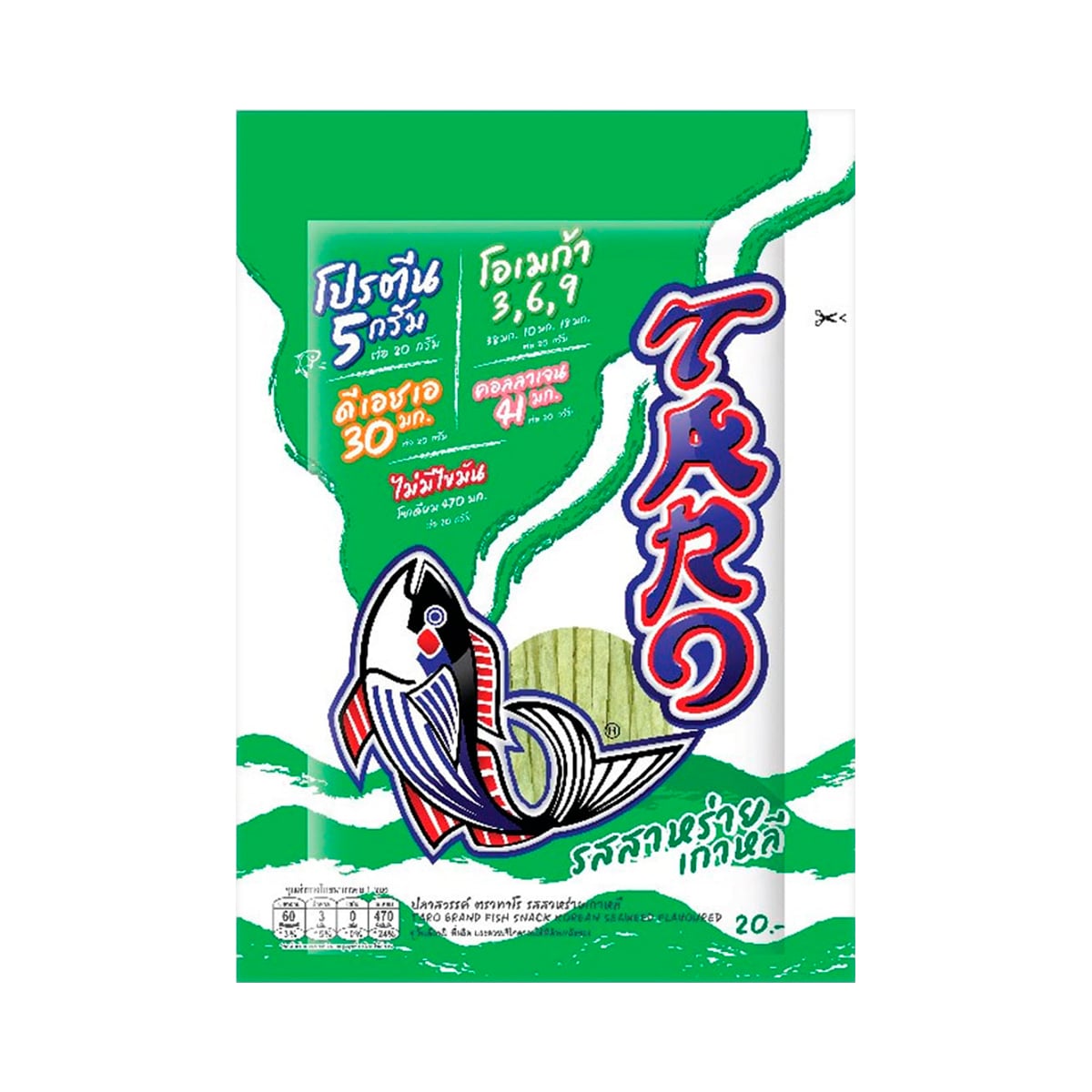 TARO Fish Snack Korean Seaweed Flavor 20 g.