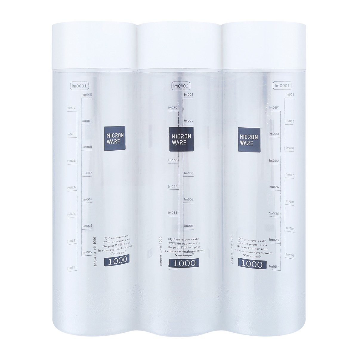 MICRONWARE Super Lock Bottle No. 5211 Size 1000 ml. Pack 3