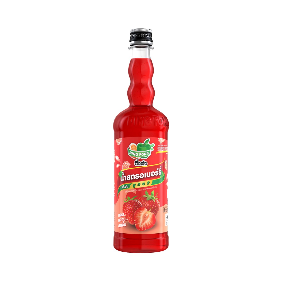 DING FONG Strawberry Squash Formula 2 760 ml.