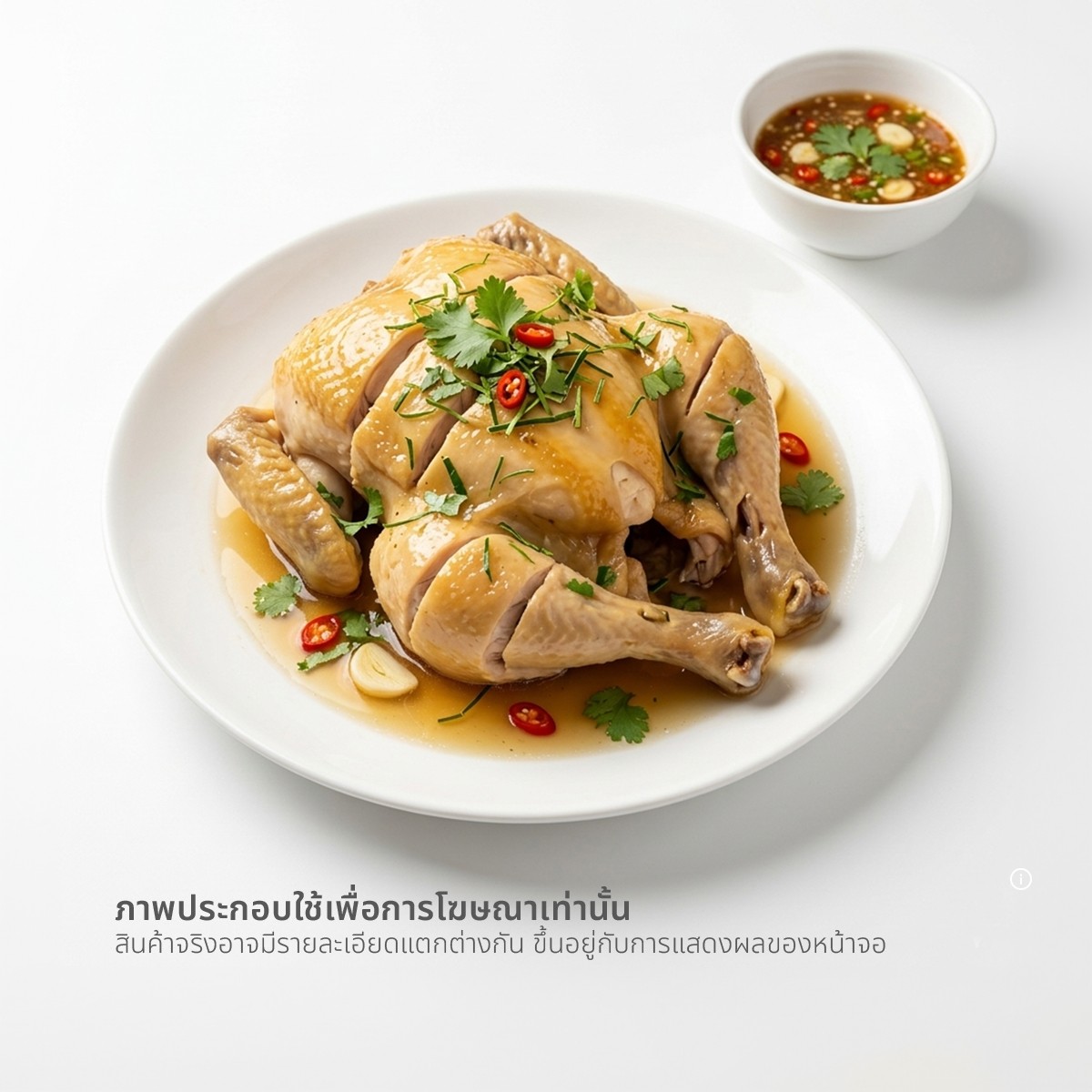 ไก่ต้มน้ำปลา 600 ก. พร้อมทาน