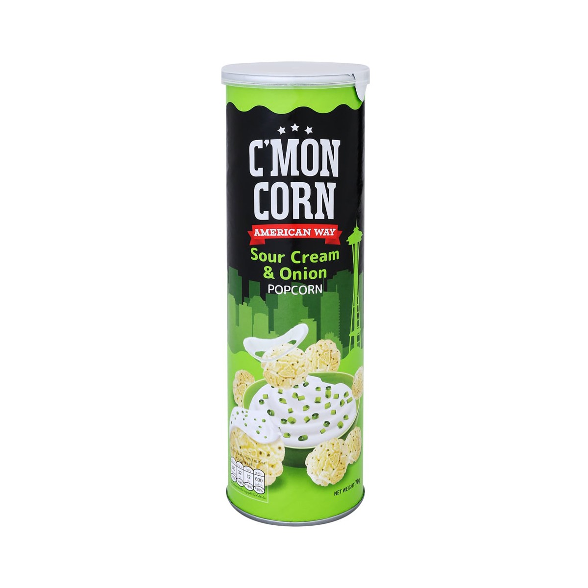 C'MON CORN Popcorn Sour cream and Onion Flavor 70 g.