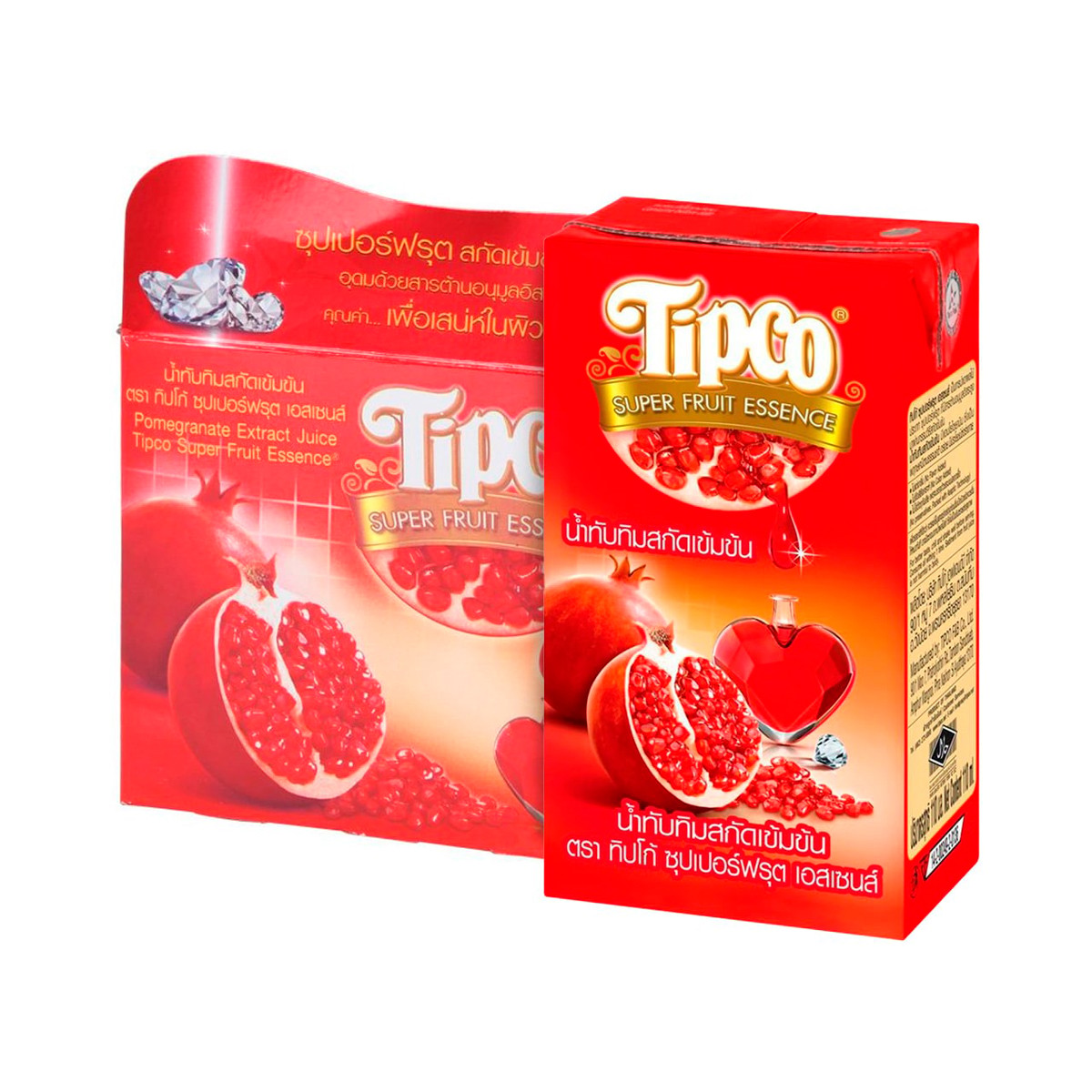 TIPCO Super Fruit Essence Pomegranate Extract Juice 110 ml. Pack 4