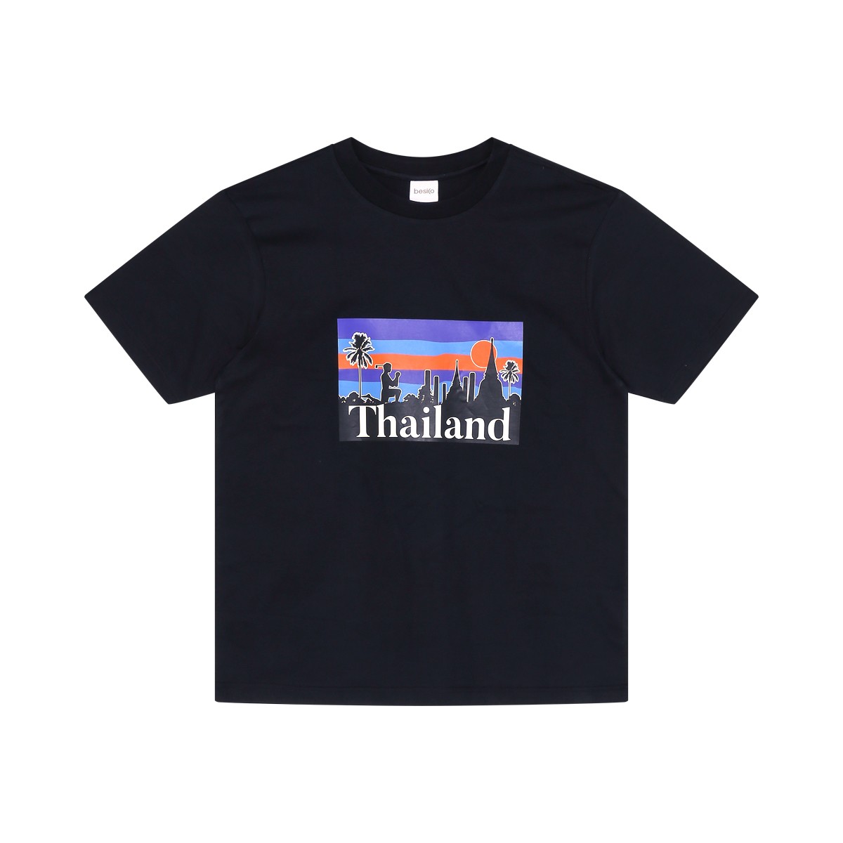 เบสิโค เสื้อยืดผู้ชาย สีดำ