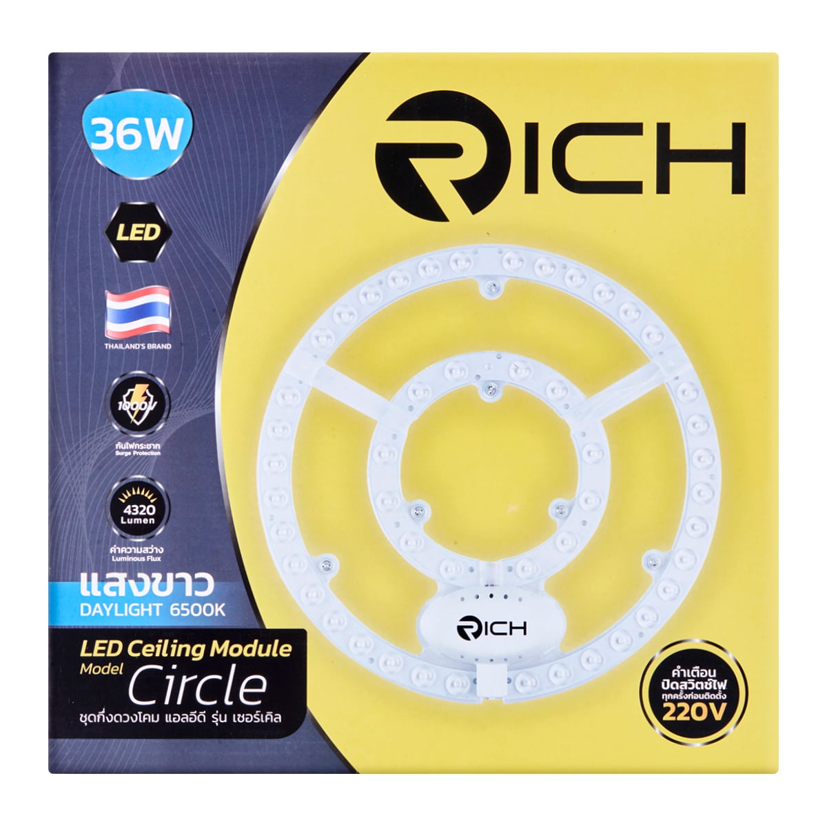 RICH LED Ceiling Module Model Circle Daylight 36W
