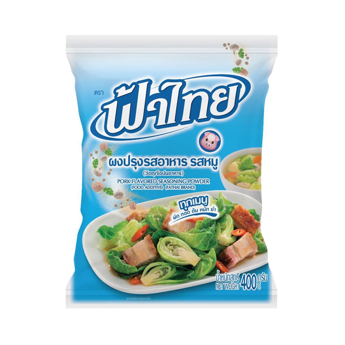 ฟ้าไทย ผงปรุงรสอาหาร รสหมู 400 ก.