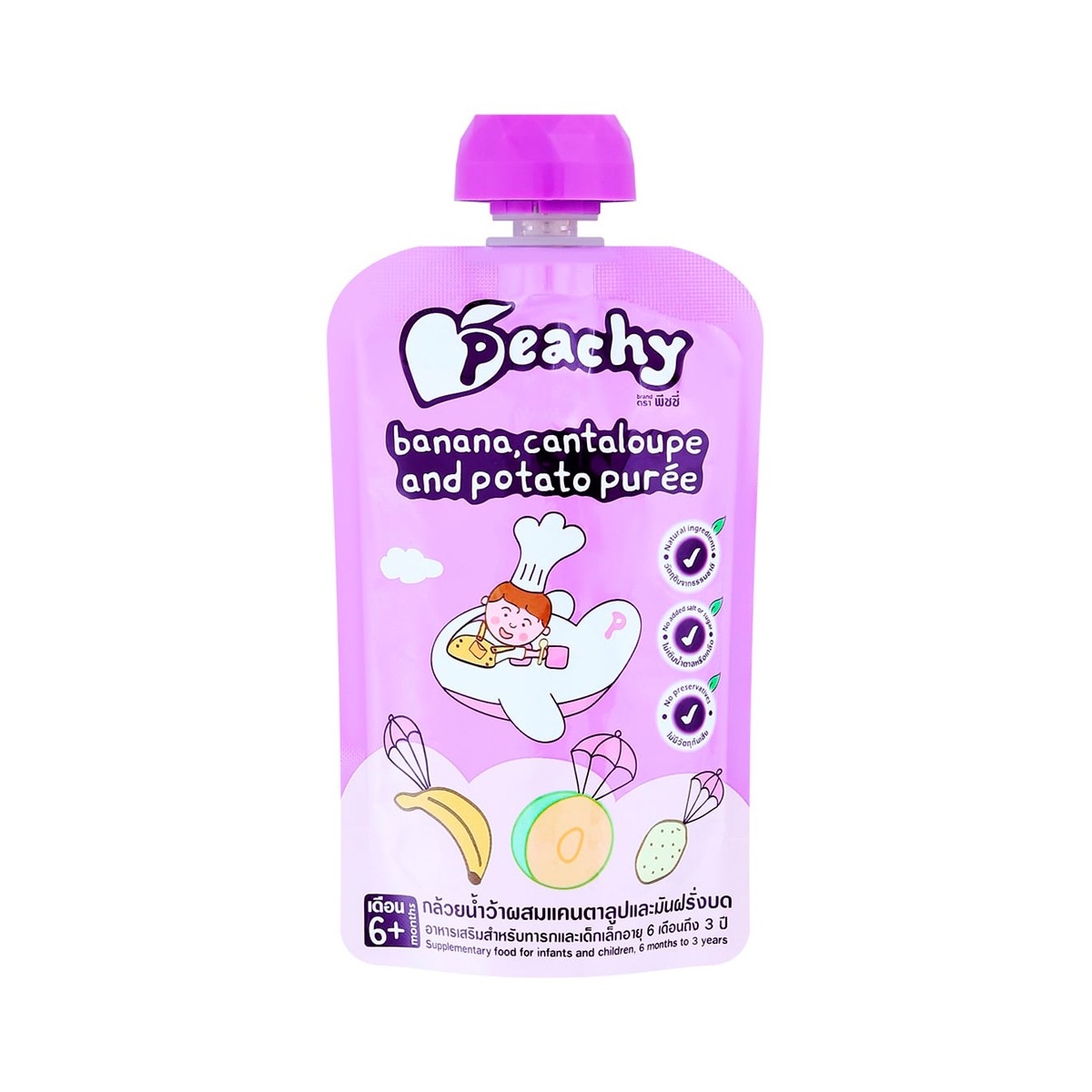 Peachy Banana, Cantaloupe & Potato Puree 110 G