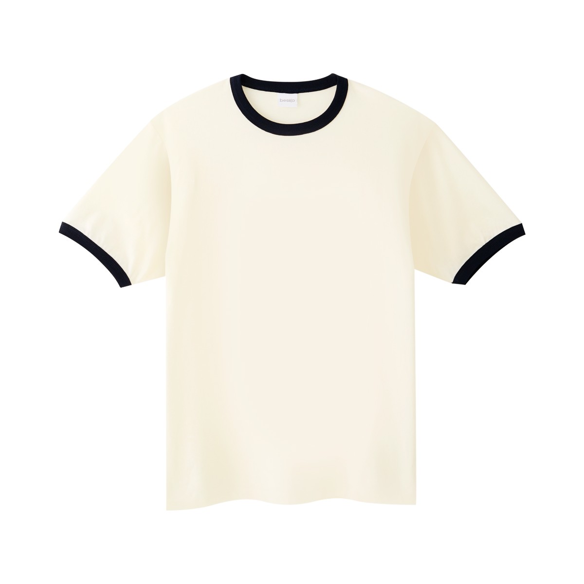 เบสิโค เสื้อยืดผู้ชาย สีเบจ ไซซ์ S