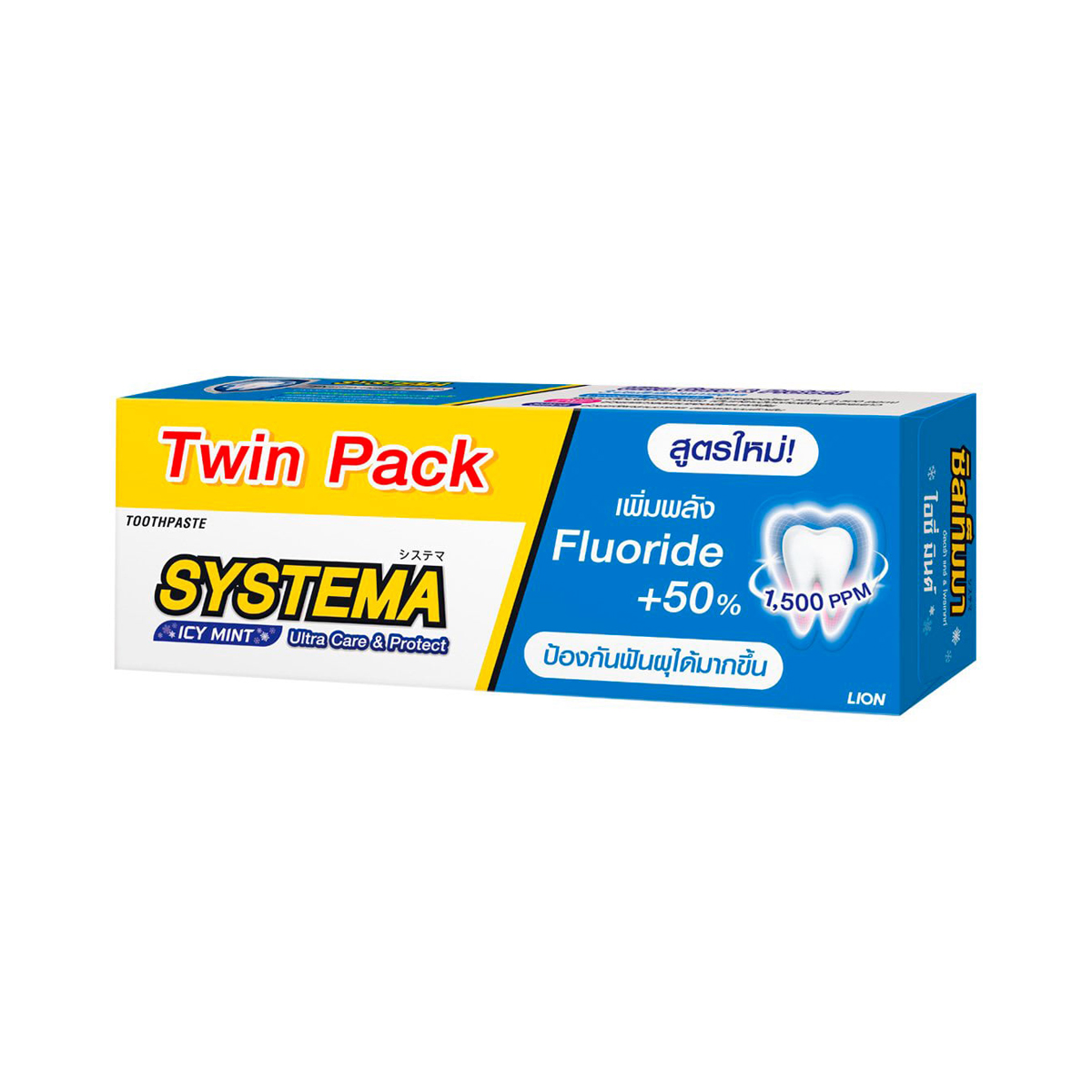 SYSTEMA Toothpaste Icy Mint 140 g. Pack 2