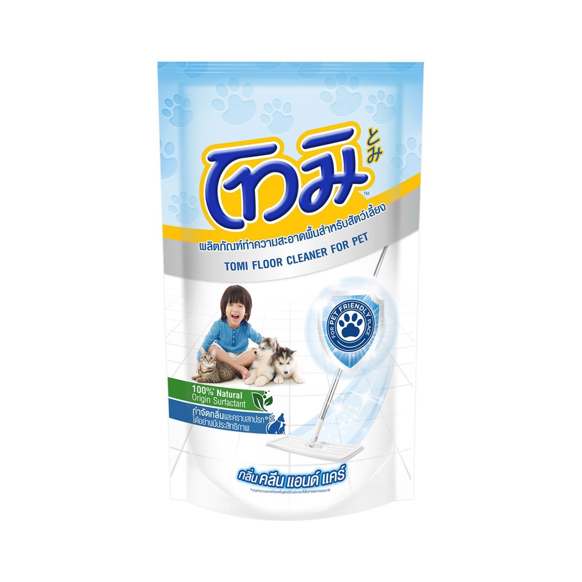 โทมิ ผลิตภัณฑ์ทำความสะอาดพื้นสำหรับสัตว์เลี้ยง สีฟ้า 550 มล.