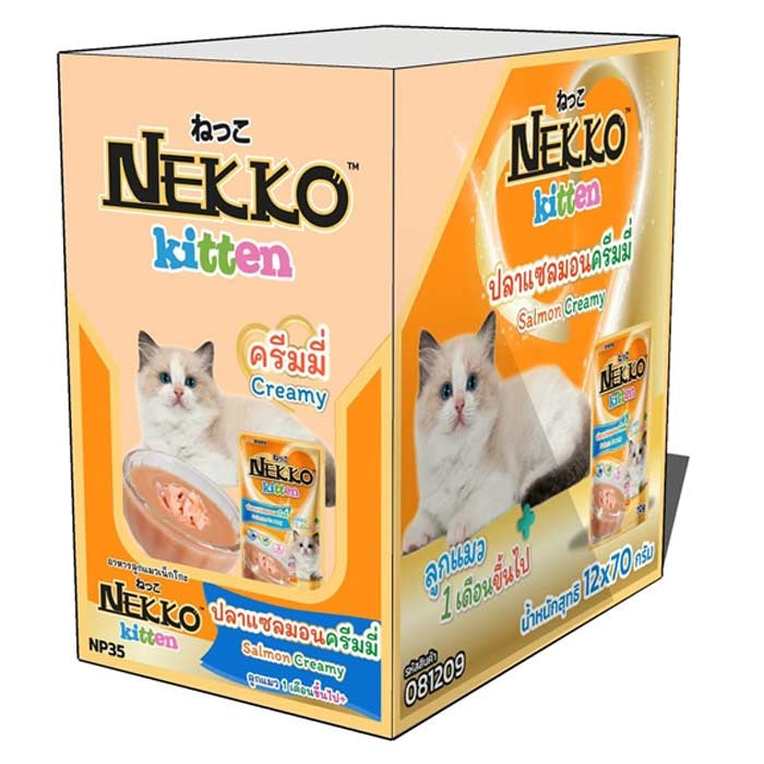 NEKKO Wet Kitten Food Salmon Creamy 70 g. x 12 ea