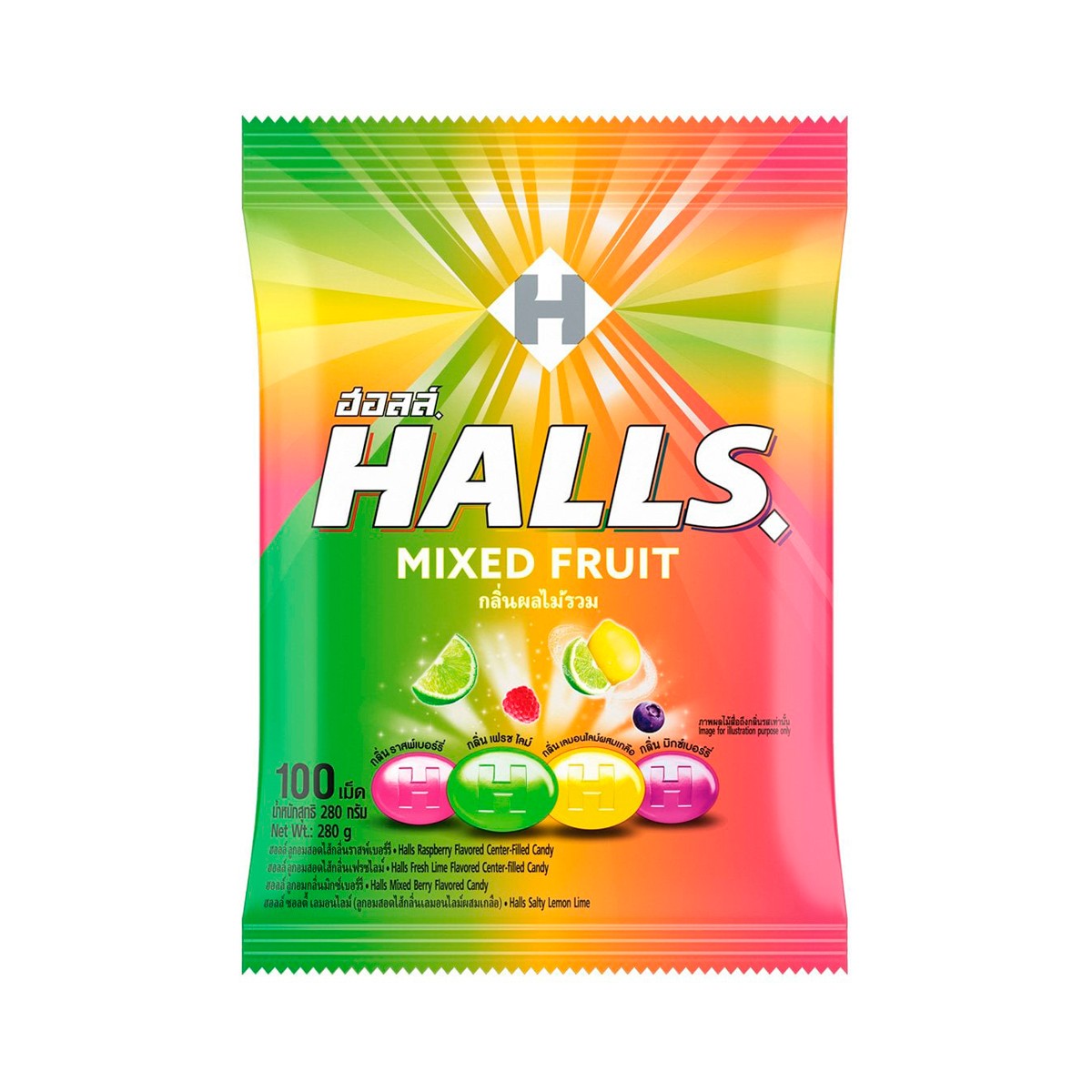 HALLS Mixed Fruit Flavored Candy 280 g.