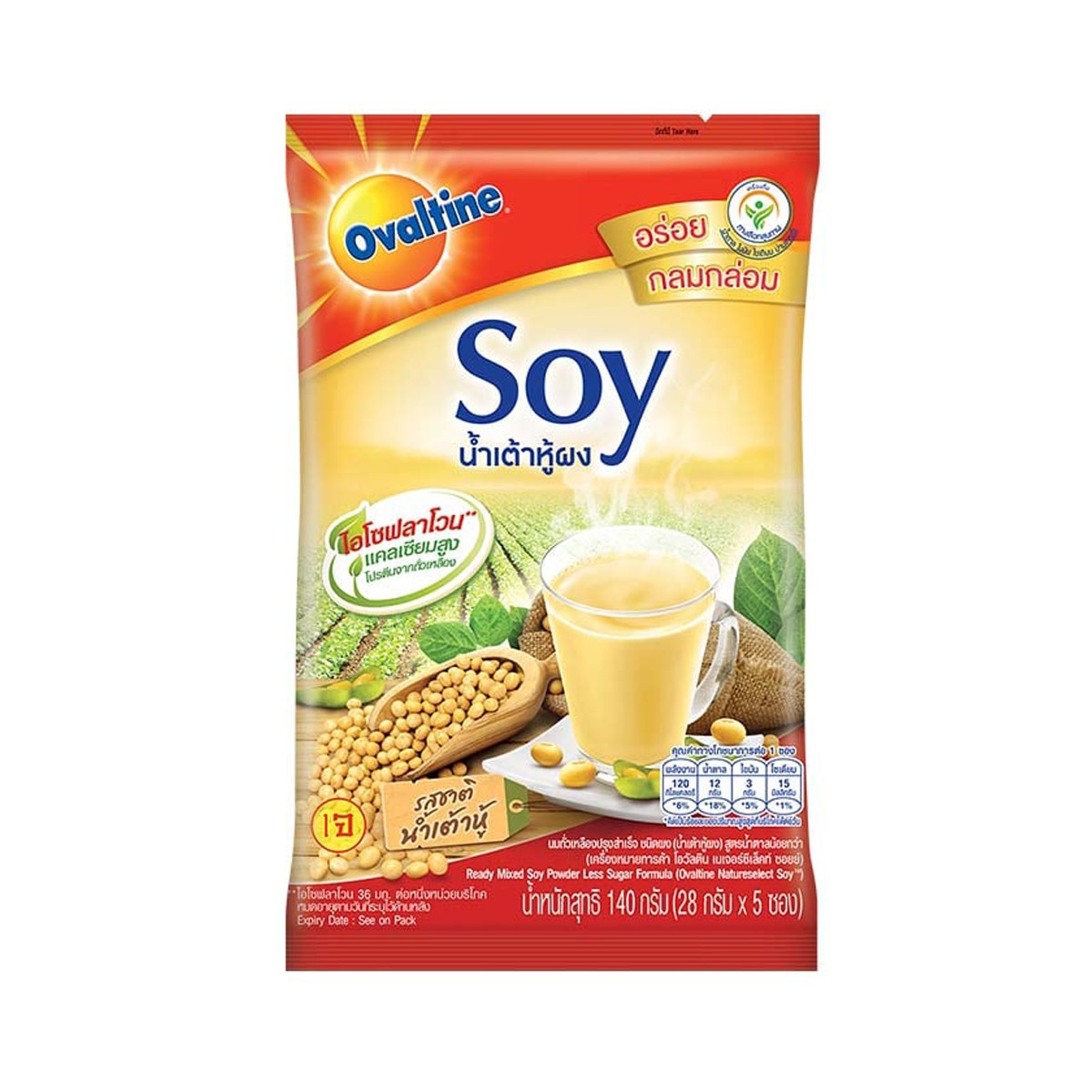 OVALTINE Soy Ready Mixed Soy Powder Original 28 g. 5 pcs.