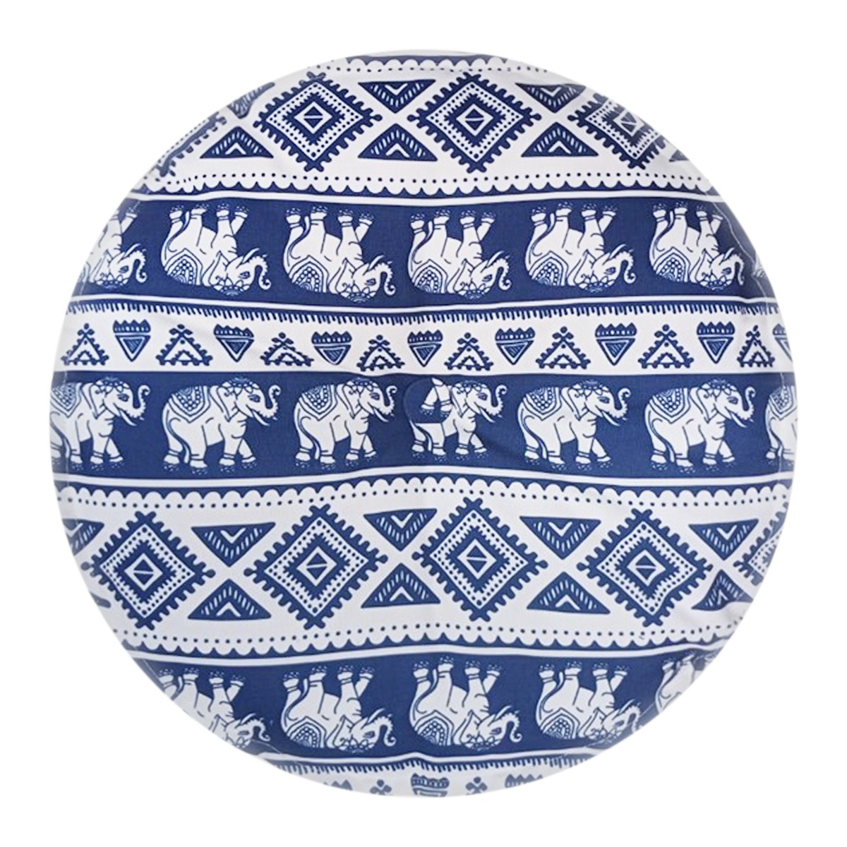 TEL-DAN Elephant Pattern Seat Cushions 18 inch Navy Color