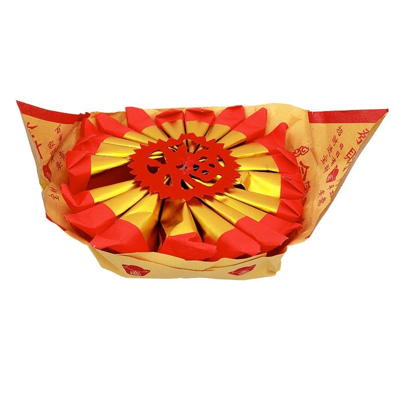 Paper Mockups of Gold Bars in Tray for Chinese Ancestral Worship