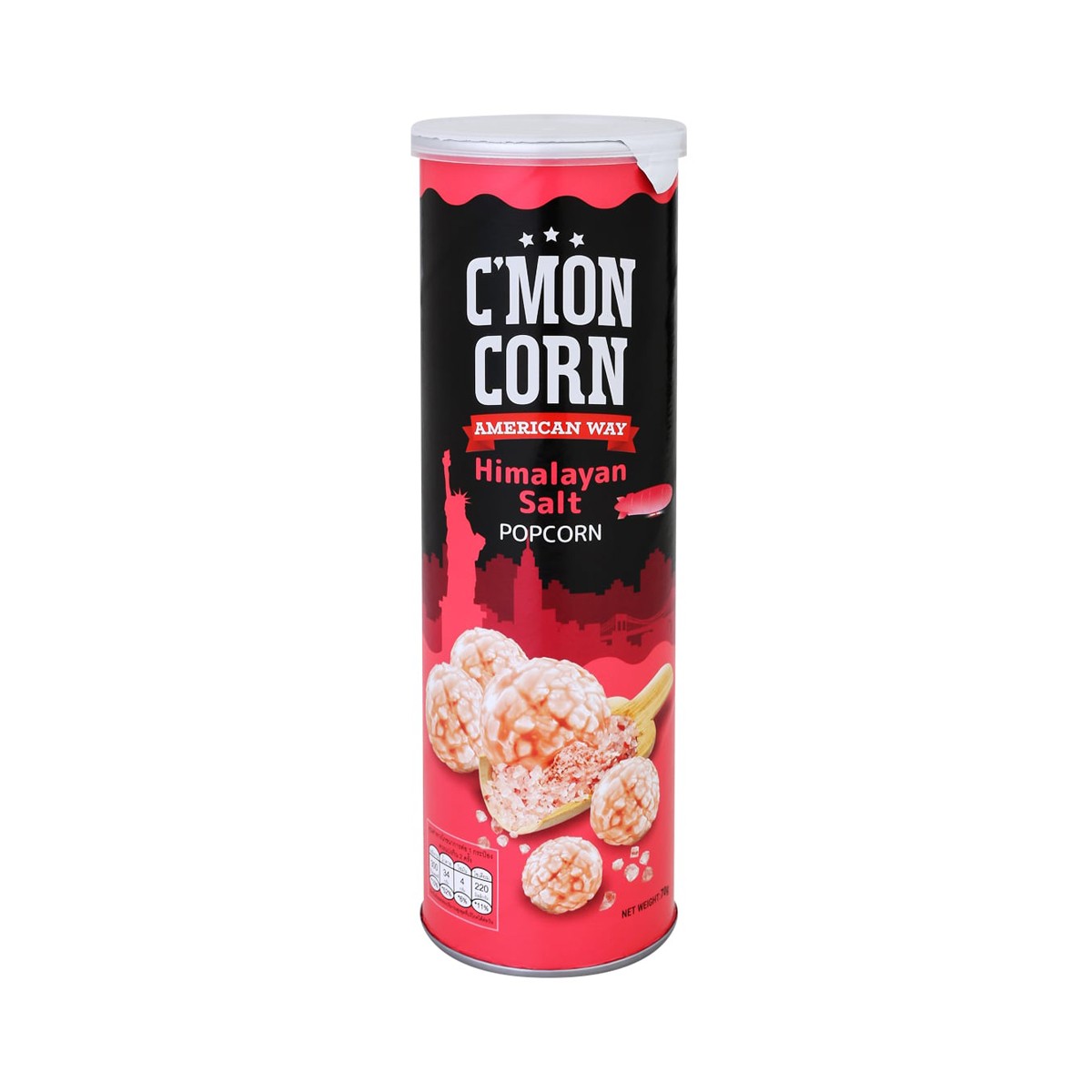 C'MON CORN Popcorn Himalayan Salt Flavor 70 g.